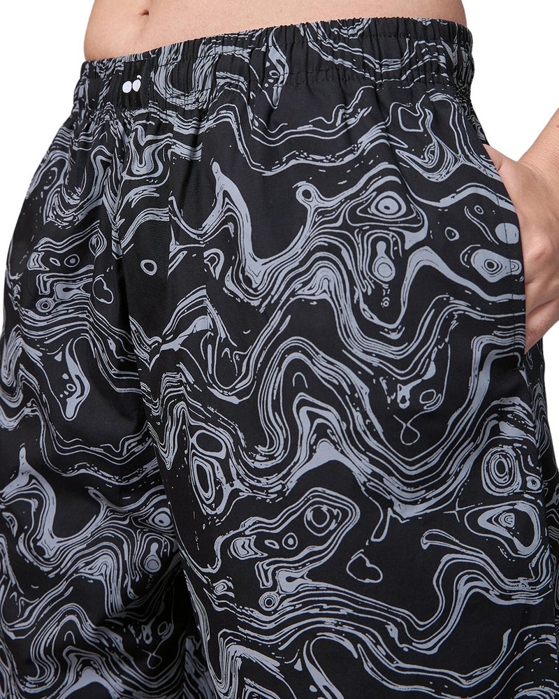 bewakoof Women's Black All Over Printed Wide Leg Pyjamas - Image 5